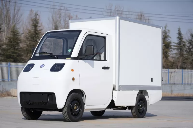 Mini Electric Vehicle Cargo Box 4 Wheels Side Doors